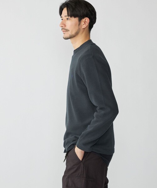 SHIPS(シップス)の「【WEB限定】SHIPS: ワンポイント ロゴ リップル モックネック ロングスリーブ Tシャツ(Tシャツ/カットソー・メンズ・ホワイト/ネイビー/ダークグレー・SMALL/MEDIUM/LARGE/X-LARGE)」の12枚目の写真