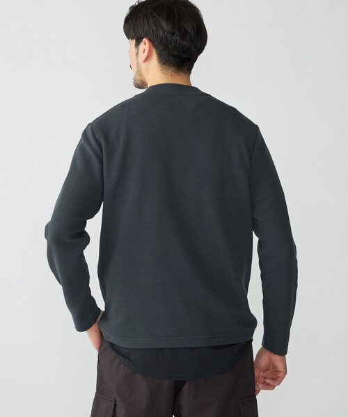 SHIPS(シップス)の「【WEB限定】SHIPS: ワンポイント ロゴ リップル モックネック ロングスリーブ Tシャツ(Tシャツ/カットソー・メンズ・ホワイト/ネイビー/ダークグレー・SMALL/MEDIUM/LARGE/X-LARGE)」の13枚目の写真