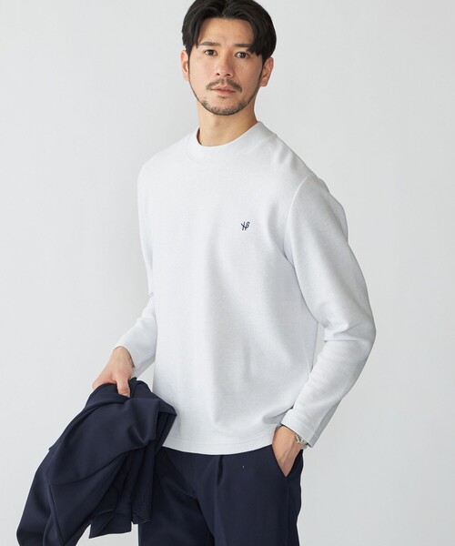 SHIPS(シップス)の「【WEB限定】SHIPS: ワンポイント ロゴ リップル モックネック ロングスリーブ Tシャツ(Tシャツ/カットソー・メンズ・ホワイト/ネイビー/ダークグレー・SMALL/MEDIUM/LARGE/X-LARGE)」の17枚目の写真