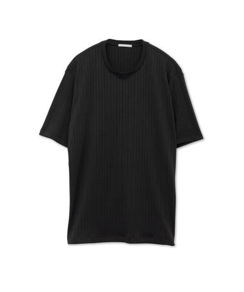 半袖カットソー セール】HIGH STREET∴チェーンストライプクルーネック半袖