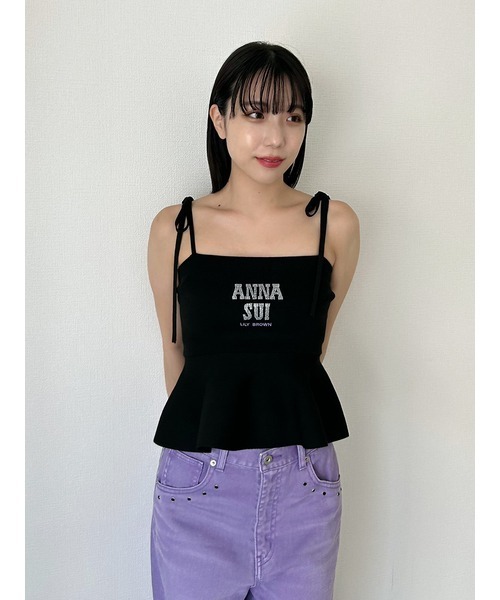 LILY BROWN（リリーブラウン）の「ノースリペプラムニット