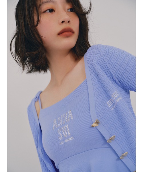 LILY BROWN（リリーブラウン）の「【WEB・一部店舗限定カラー】【LILY BROWN × ANNA SUI】ペプラムトップス（キャミソール・レディース・レッド/ホワイト/ブルー/ブラック・FREE）」の7枚目の写真