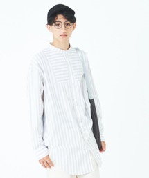 maarook（マルーク）の「ストライプロングオーバーシャツ（シャツ/ブラウス・メンズ）」