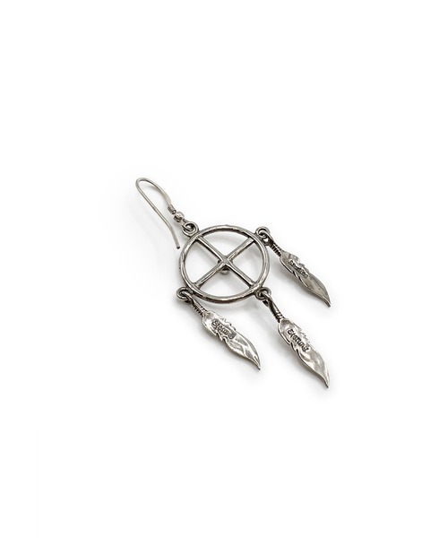 Indian Jewelry(インディアンジュエリー)の「THEATER シアターセレクト クロスデザイン3フェザードロップフックピアス Made in USA(ピアス(両耳用)・メンズ・シルバー・FREE)」の5枚目の写真