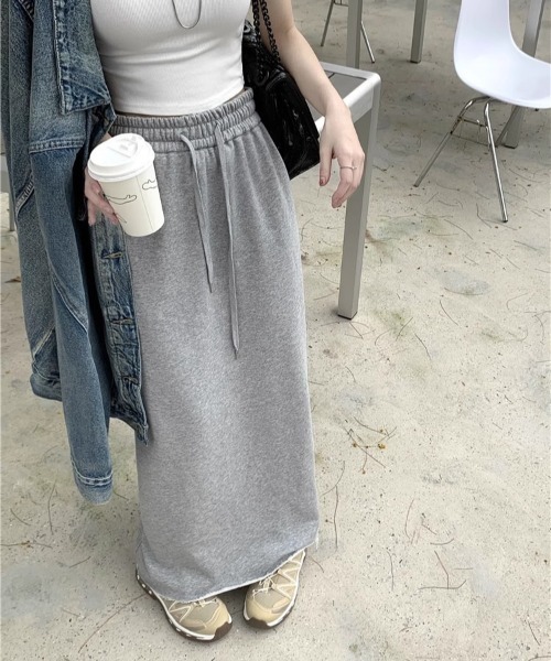 Per sist ence（パーシエンス）の「スリットスウェットスカート（スカート・レディース・ブラック/グレー・FREE）」の17枚目の写真