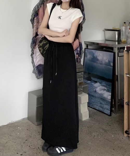 Per sist ence（パーシエンス）の「スリットスウェットスカート（スカート・レディース・ブラック/グレー・FREE）」の14枚目の写真