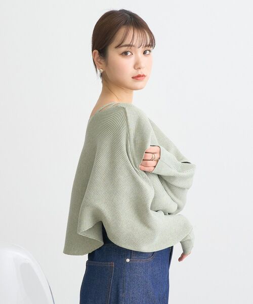 earth music&ecology（アースミュージックアンドエコロジー）の「SET2点クロスニット＋キャミソール（ニット/セーター・レディース・アイボリー/ブラック/ベージュ/ミント・FREE）」の11枚目の写真