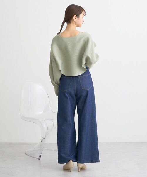 earth music&ecology（アースミュージックアンドエコロジー）の「SET2点クロスニット＋キャミソール（ニット/セーター・レディース・アイボリー/ブラック/ベージュ/ミント・FREE）」の14枚目の写真