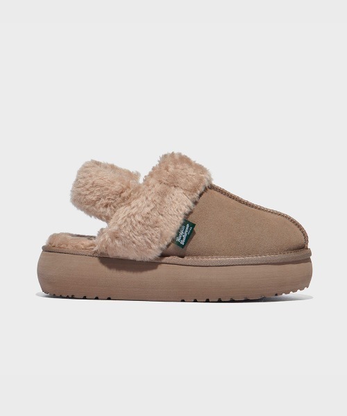 ROCKFISH WEATHERWEAR(ロックフィッシュウェザーウェア)の「CLOUDY FLATFORM FUR SLINGBACK(スリッポン・レディース・ブラック/モカ/ベージュ/ベージュ系/チョコ・23.0cm/24.0cm/25.0cm)」の18枚目の写真