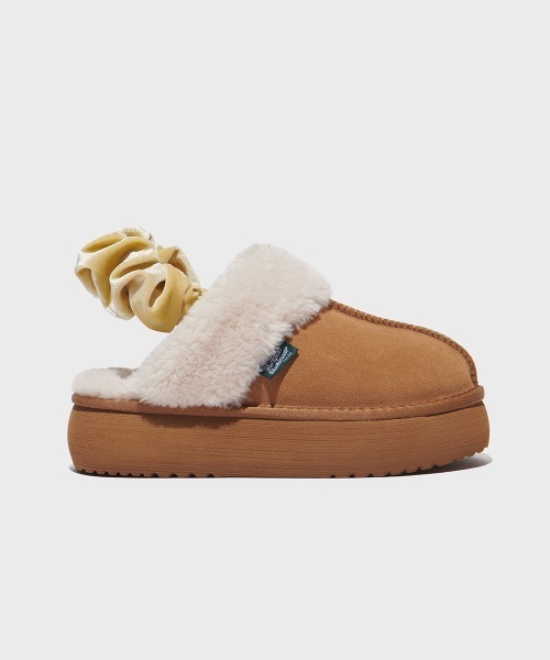 ROCKFISH WEATHERWEAR(ロックフィッシュウェザーウェア)の「CLOUDY FLATFORM FUR SLINGBACK(スリッポン・レディース・ブラック/モカ/ベージュ/ベージュ系/チョコ・23.0cm/24.0cm/25.0cm)」の8枚目の写真