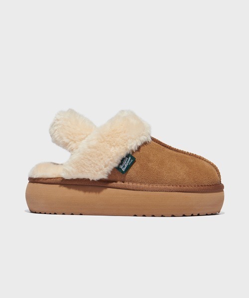ROCKFISH WEATHERWEAR(ロックフィッシュウェザーウェア)の「CLOUDY FLATFORM FUR SLINGBACK(スリッポン・レディース・ブラック/モカ/ベージュ/ベージュ系/チョコ・23.0cm/24.0cm/25.0cm)」の9枚目の写真