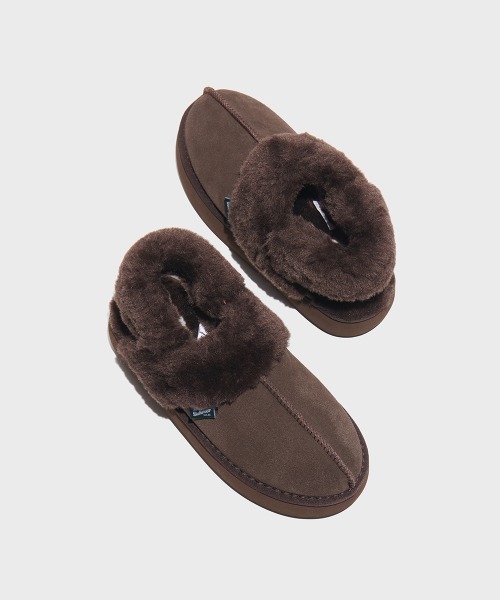 ROCKFISH WEATHERWEAR(ロックフィッシュウェザーウェア)の「CLOUDY FLATFORM FUR SLINGBACK(スリッポン・レディース・ブラック/モカ/ベージュ/ベージュ系/チョコ・23.0cm/24.0cm/25.0cm)」の13枚目の写真