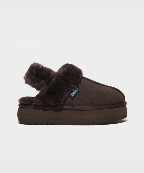 ROCKFISH WEATHERWEAR(ロックフィッシュウェザーウェア)の「CLOUDY FLATFORM FUR SLINGBACK(スリッポン・レディース・ブラック/モカ/ベージュ/ベージュ系/チョコ・23.0cm/24.0cm/25.0cm)」の14枚目の写真