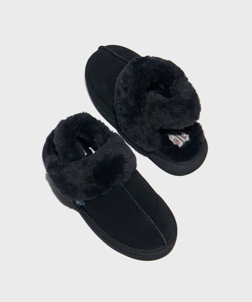 ROCKFISH WEATHERWEAR(ロックフィッシュウェザーウェア)の「CLOUDY FLATFORM FUR SLINGBACK(スリッポン・レディース・ブラック/モカ/ベージュ/ベージュ系/チョコ・23.0cm/24.0cm/25.0cm)」の22枚目の写真