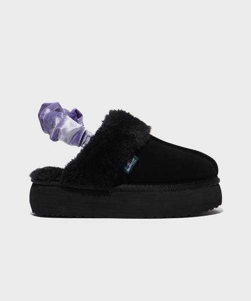 セール】CLOUDY FLATFORM FUR SLINGBACK（スリッポン）｜ROCKFISH