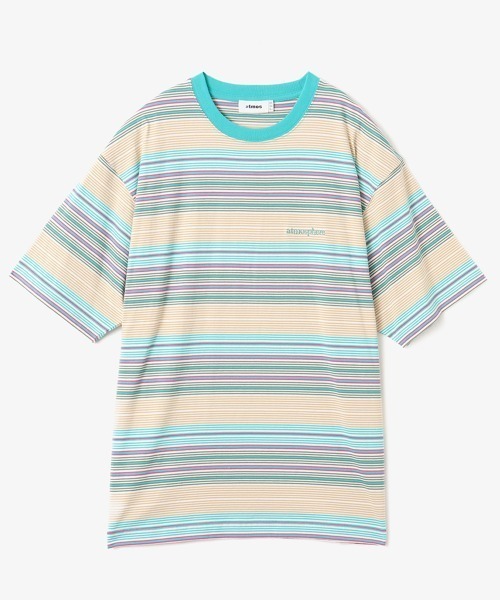 atmos(アトモス)の「atmos Multi-color Border T-shirt / アトモス マルチカラー ボーダー Tシャツ(Tシャツ/カットソー・メンズ・ブラック/グリーン・XL/L/M)」の8枚目の写真