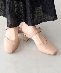 【Made in Japan】【HIMIKO】【撥水】スクエアトゥベルトミュール/651510