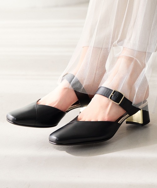 HIMIKO(ヒミコ)の「【Made in Japan】【HIMIKO】【撥水】スクエアトゥベルトミュール/651510(パンプス・レディース・ブラック/ピンク/アイボリー・22.5cm/23.5cm/24.5cm/25.5cm/26.5cm/23.0cm/24.0cm/25.0cm/26.0cm/21.5cm/22.0cm)」の3枚目の写真