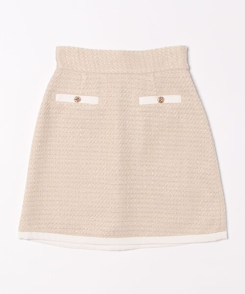 SWINGLE（スウィングル）の「ラメツイードバイカラーミニスカート（スカート・レディース・ベージュ/ピンク/ブラック・MEDIUM/SMALL）」の19枚目の写真
