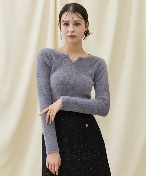 SWINGLE（スウィングル）の「ラメツイードバイカラーミニスカート（スカート・レディース・ベージュ/ピンク/ブラック・MEDIUM/SMALL）」の17枚目の写真