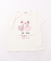 新品 KP mimiちゃんTシャツ ラップフリルキュロット 130 140 mimiフリフリスカートアップリケTシャツ（その他） | KP