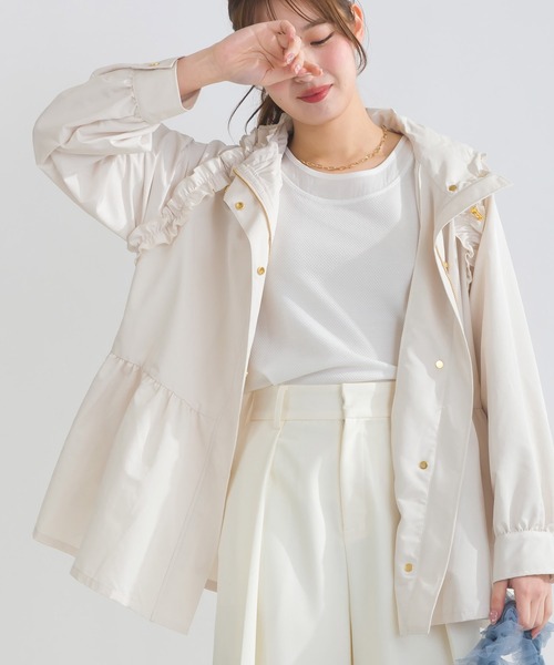 PICCIN（ピッチン）の「フリル付きフードマウンテンパーカー（マウンテンパーカー・レディース・ライトグリーン/アイボリー/ブラック・M）」の16枚目の写真