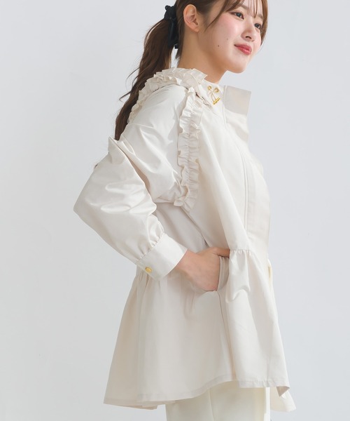 PICCIN（ピッチン）の「フリル付きフードマウンテンパーカー（マウンテンパーカー・レディース・ライトグリーン/アイボリー/ブラック・M）」の17枚目の写真