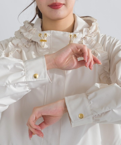 PICCIN（ピッチン）の「フリル付きフードマウンテンパーカー（マウンテンパーカー・レディース・ライトグリーン/アイボリー/ブラック・M）」の14枚目の写真