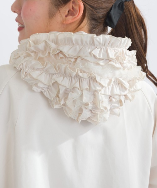 PICCIN（ピッチン）の「フリル付きフードマウンテンパーカー（マウンテンパーカー・レディース・ライトグリーン/アイボリー/ブラック・M）」の11枚目の写真