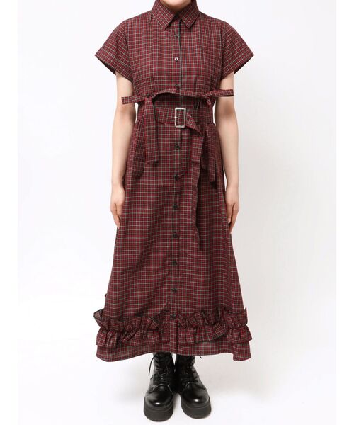 jouetie（ジュエティ）の「【再入荷】ギャザーリボンロングシャツワンピース 夏服（ワンピース・レディース・ピンク/レッド/ブルー・MEDIUM）」の18枚目の写真