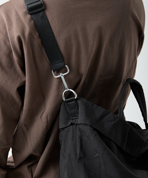 黒 ナイロン ショルダーバッグ　meltum ZOZO限定】2WAY NYLON TOTE SHOULDER / ツーウェイナイロン