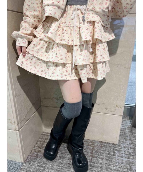 PHILLY(フィリー)の「【2025春夏新作★】ワッフルティアードミニスカート(スカート・レディース・グレー/アイボリー/ブラック・FREE)」の8枚目の写真