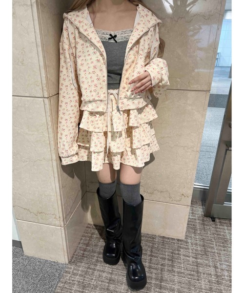 PHILLY(フィリー)の「【2025春夏新作★】ワッフルティアードミニスカート(スカート・レディース・グレー/アイボリー/ブラック・FREE)」の7枚目の写真