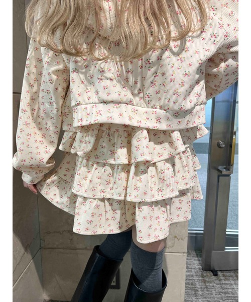 PHILLY(フィリー)の「【2025春夏新作★】ワッフルティアードミニスカート(スカート・レディース・グレー/アイボリー/ブラック・FREE)」の10枚目の写真