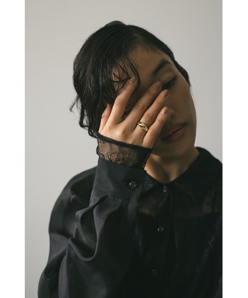 STYLEMIXER（スタイルミキサー）の「レースレイヤーシャツ（シャツ/ブラウス・レディース・ブラック/アイボリー・FREE）」の16枚目の写真