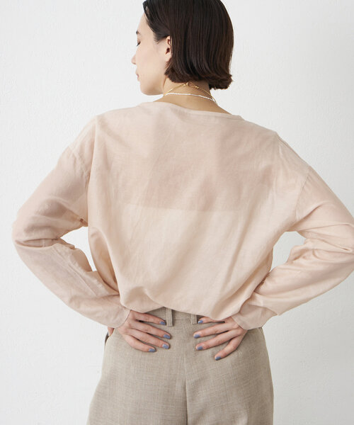 美品 Whim Gazette シルクローンプルオーバーブラウス シルクローンプルオーバーブラウス | Whim Gazette(ウィム ガゼット