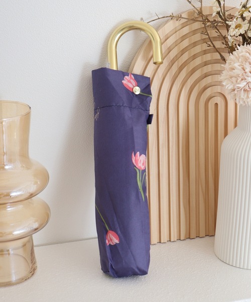 FUNALIVE(ファンアライブ)の「ガラガラ折りたたみ雨傘 曲がり手元(折りたたみ傘・メンズ・オフホワイト/グレー/ブルー/ブラック/ネイビー/ホワイト/ピンク/ピンク系・FREE)」の5枚目の写真