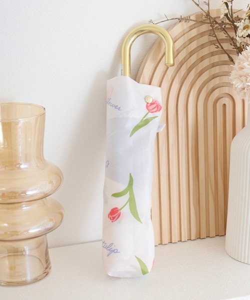 FUNALIVE(ファンアライブ)の「ガラガラ折りたたみ雨傘 曲がり手元(折りたたみ傘・メンズ・オフホワイト/グレー/ブルー/ブラック/ネイビー/ホワイト/ピンク/ピンク系・FREE)」の2枚目の写真