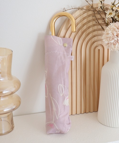 FUNALIVE(ファンアライブ)の「ガラガラ折りたたみ雨傘 曲がり手元(折りたたみ傘・メンズ・オフホワイト/グレー/ブルー/ブラック/ネイビー/ホワイト/ピンク/ピンク系・FREE)」の7枚目の写真