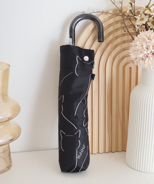 FUNALIVE(ファンアライブ)の「ガラガラ折りたたみ雨傘 曲がり手元(折りたたみ傘・メンズ・オフホワイト/グレー/ブルー/ブラック/ネイビー/ホワイト/ピンク/ピンク系・FREE)」の3枚目の写真