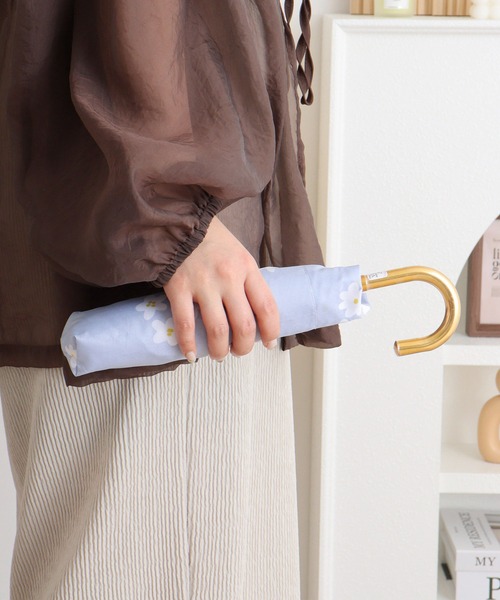 FUNALIVE(ファンアライブ)の「ガラガラ折りたたみ雨傘 曲がり手元(折りたたみ傘・メンズ・オフホワイト/グレー/ブルー/ブラック/ネイビー/ホワイト/ピンク/ピンク系・FREE)」の13枚目の写真