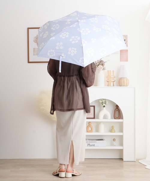 FUNALIVE(ファンアライブ)の「ガラガラ折りたたみ雨傘 曲がり手元(折りたたみ傘・メンズ・オフホワイト/グレー/ブルー/ブラック/ネイビー/ホワイト/ピンク/ピンク系・FREE)」の15枚目の写真