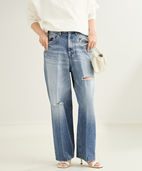 ◾️新品タグ付　プラージュ　NEPLA　デニムパンツ　24　ワイドデニム NEPLA./ネプラ 別注 WIDE デニムパンツ（デニムパンツ・ジーンズ