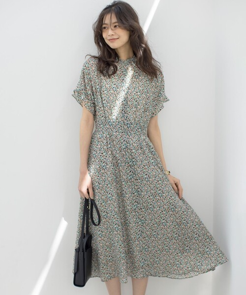 新品　組曲　ミニフラワーワンピース セール】ミニフラワープリント ワンピース（ワンピース）｜組曲