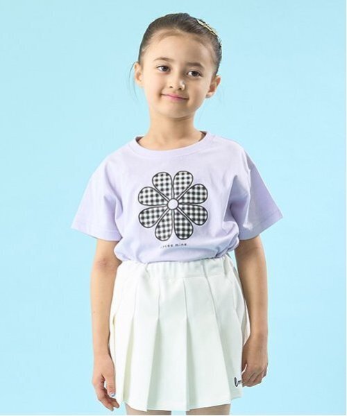 Lycee mine（リセマイン）の「【ソフトコットン】選べる9パターンオリジナルプリントTシャツ（Tシャツ/カットソー・キッズ・ライトブルー/ネイビー/オフホワイト/ライトグリーン/クリーム/トップグレー/ラベンダー/ライトピンク/ライラック・110cm/120cm/130cm/150cm/100cm/140cm）」の7枚目の写真