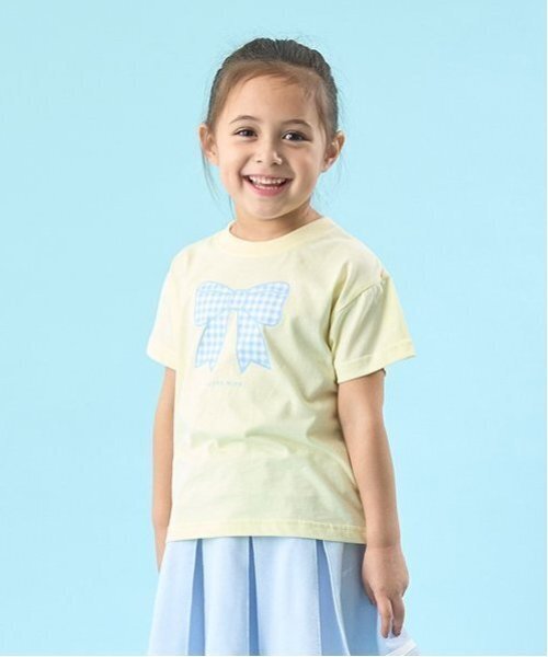 Lycee mine（リセマイン）の「【ソフトコットン】選べる9パターンオリジナルプリントTシャツ（Tシャツ/カットソー・キッズ・ライトブルー/ネイビー/オフホワイト/ライトグリーン/クリーム/トップグレー/ラベンダー/ライトピンク/ライラック・110cm/120cm/130cm/150cm/100cm/140cm）」の4枚目の写真