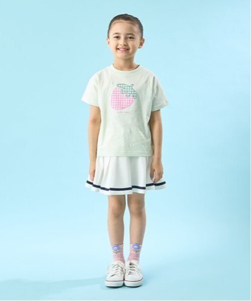 Lycee mine(リセマイン)の「【ソフトコットン】選べる9パターンオリジナルプリントTシャツ(Tシャツ/カットソー・キッズ・ライトブルー/ネイビー/オフホワイト/ライトグリーン/クリーム/トップグレー/ラベンダー/ライトピンク/ライラック・110cm/120cm/130cm/150cm/100cm/140cm)」の22枚目の写真