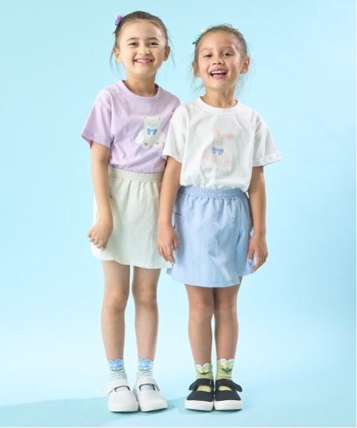 Lycee mine（リセマイン）の「【ソフトコットン】選べる9パターンオリジナルプリントTシャツ（Tシャツ/カットソー・キッズ・ライトブルー/ネイビー/オフホワイト/ライトグリーン/クリーム/トップグレー/ラベンダー/ライトピンク/ライラック・110cm/120cm/130cm/150cm/100cm/140cm）」の13枚目の写真