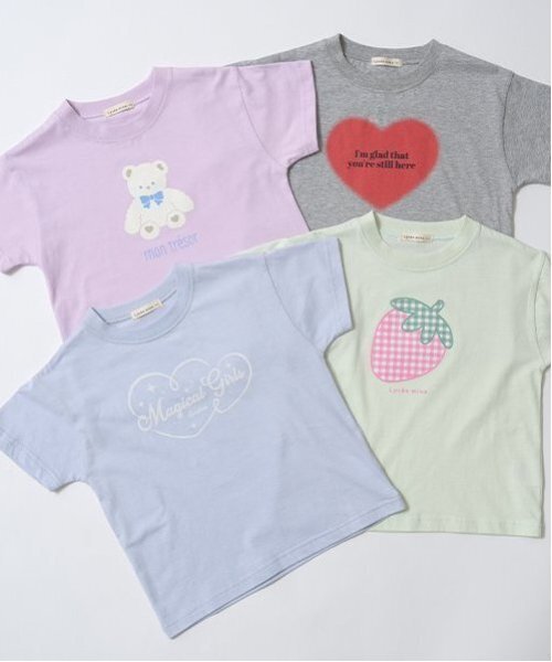 Lycee mine（リセマイン）の「【ソフトコットン】選べる9パターンオリジナルプリントTシャツ（Tシャツ/カットソー・キッズ・ライトブルー/ネイビー/オフホワイト/ライトグリーン/クリーム/トップグレー/ラベンダー/ライトピンク/ライラック・110cm/120cm/130cm/150cm/100cm/140cm）」の17枚目の写真