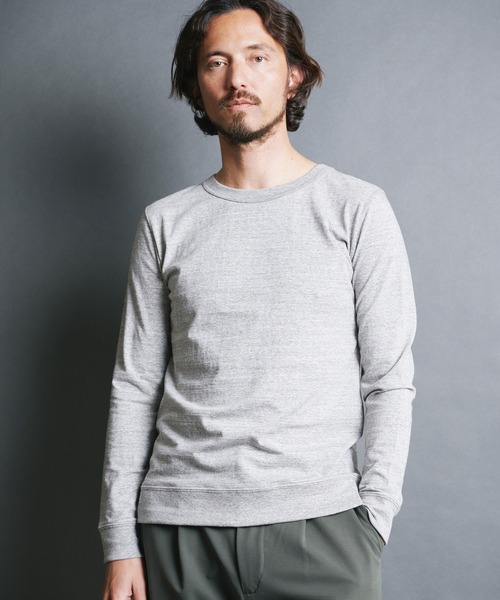 Magine(マージン)の「VINTAGE RAFFY KNITSAW CTN C/N L/S:ヴィンテージ ラフィーコットン ニットソー クルーネック ロングスリーブ(Tシャツ/カットソー・メンズ・ネイビー/チャコールグレー/ホワイト/グレー/ブラック・48/46/44)」の4枚目の写真